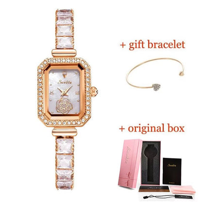 LIGE Women's Luxury Diamond Watch | Elegant Bracelet Design | 3ATM Waterproof | Japanese Quartz Movement | Fashion Sport & Business Watch + Gift Box (Reloj Mujer) - RareFindGifts