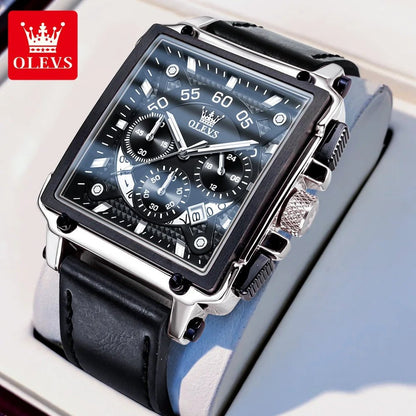 Luxury Men Watch Waterproof Square Watch for Men Luminous Top Brand Quartz Wristwatch Fashion Watch Man Luxury Original - RareFindGifts